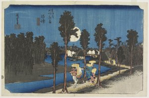 Cena do Crepúsculo, Numazu, c. 1833