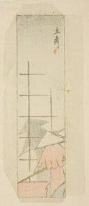Envelope com sombra de mão do barqueiro de Utagawa Hiroshige