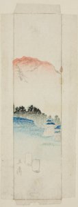 Envelope com paisagem de Utagawa Hiroshige