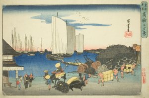 Vista noturna de Takanawa (Takanawa no yukei), da série "Lugares Famosos na Capital Oriental (Toto meisho)" de Utagawa Hiroshige