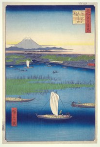 Fairwell Deep at Mitsumata Fork, da série One Hundred Famous Views of Edo de Utagawa Hiroshige