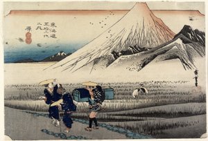 Fuji na manhã, Hara, c. 1833