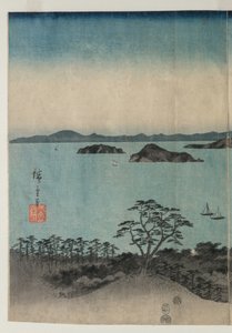 Lua Cheia em Kanazawa, Musashi de Utagawa Hiroshige