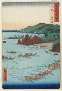 Praia Goshiki (Cinco Cores), Província de Awaji, setembro de 1855