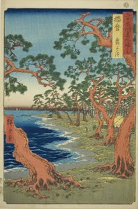 Harima P Roinse: Maiko Bear ch (Harima, Maiko no Hama), de s (Rokujuyoshu Meishozue)” de Utagawa Hiroshige
