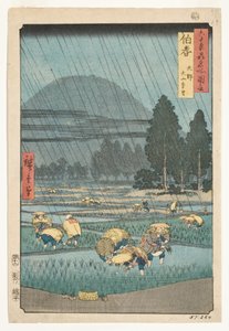 Província de Hoki, Ono, vista distante do Monte Daisen, 1853 (xilogravura)