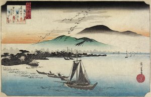 Homing Geese em Katada, c. 1834