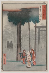 Hotohoto Festival no Izumo Grand Shrine, da série Views of Famous Places in the Sixty-Odd Provinces de Utagawa Hiroshige