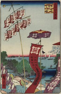 Ponte Kanasugi, Shibaura, julho de 1857