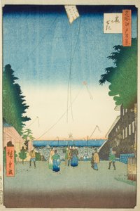 Kasumigaseki, da teserie s "Ridge branch d red fa net s Vistas de Edo (cem vistas de Edo)" de Utagawa Hiroshige