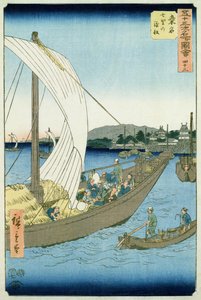Kuwana Landscape, de &39;53 Famous Views &39;(impressão em xilogravura a cores)