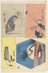 Impressão mista das vistas famosas de Edo, c. 1857