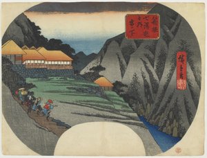 Miyanoshita, 1834-39 (impressão de woodblock de cor)