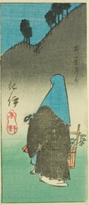 Monte Koya na província de Kii (Kii, Koya), seção da folha no. 16 da série "Recortes das Províncias" de Utagawa Hiroshige