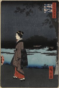 Visão noturna do Canal Sanya, Monte Matsuchi, agosto de 1857