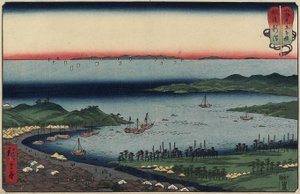 Niigata na província de Echigo, agosto de 1858