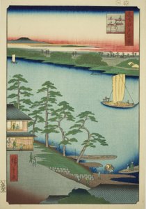 Shinjuku Ferry (Shinjuku me), da série ``Ridge dre d fa s views of Edo (One Hundred Famous Views of Edo)