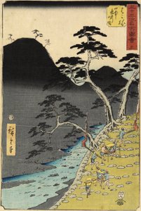 Rio No.11 na Montanha à Noite, Hakone, julho de 1855
