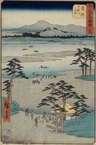 No.29 Ferry no rio Tenryu_, Mitsuke, julho de 1855