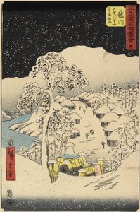 No.38 Yamanaka Village em Fujikawa, julho de 1855
