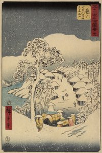 No.38 Yamanaka Village em Fujikawa, julho de 1855