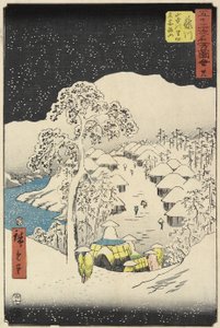 No.38 Yamanaka Village em Fujikawa, julho de 1855