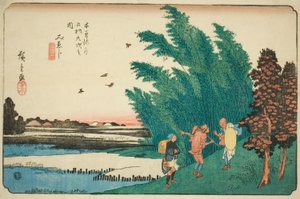 do. 56: Mieji, da série Te s "Shi x t y ne s t on s f te kisokaid" de Utagawa Hiroshige