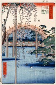 No. 57, Terras de Kameido Tenjin Santuário (de Cem Visões Famosas de Edo) de Utagawa Hiroshige