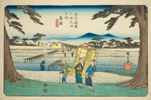 do. 65: Takamiya, da série "Shixty-nines of the kisokaido" de Utagawa Hiroshige