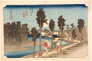 Numazu - Twilight, da série, &39;53 Stations on the Eastern Coast Road&39;, 1833 (impressão em xilogravura)