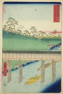Ochanomizu na Capital Oriental (Toto Ochanomizu), da série "Trinta e seis vistas do Monte Fuji (Fuji sanjurokkei)" de Utagawa Hiroshige