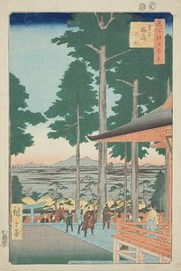 Santuário de Oji Inari (Oji Inari no yashiro), n.o 18 da série "Cem vistas famosas de Edo (Meisho Edo hyakkei)" de Utagawa Hiroshige