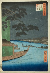 Pine f Sutto s Plan d Mtable, Asakusa River (Asakusa River Defensive Pine Horses and Starvation), 100 visualizações) de Utagawa Hiroshige