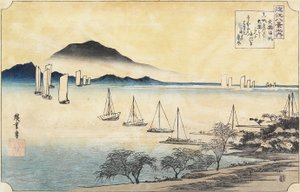Devolvendo as velas em Yabase, c. 1834