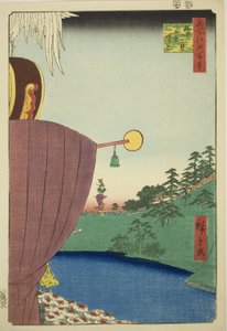 Sanno Festival Procissão em Kojimachi Itchome (Kojimachi Itchome Sanno Matsuri nerikomi), da série "Cem vistas famosas de Edo (Meisho Edo hyakkei)" de Utagawa Hiroshige