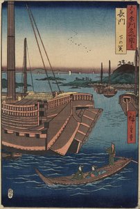 Porto de Shimonoseki, província de Nagato, março de 1856