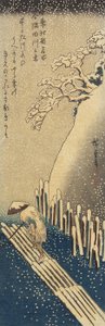 Neve sobre o rio Sumida, inverno, 1833-1834