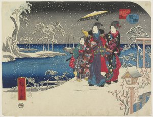 Neve em Akashi, janeiro de 1854