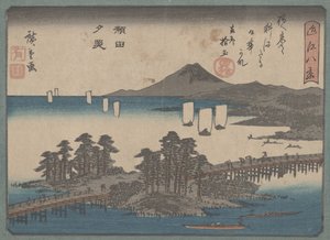 &39;Sunset Glow at Seta&39; da série &39;Oito vistas de Omi&39;, c.1835