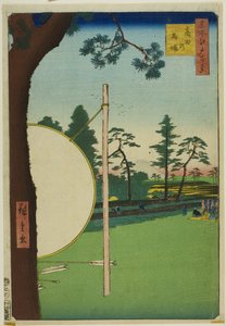 Takata Riding Grounds (Takata no baba), da série "Cem Vistas Famosas de Edo (Meisho Edo hyakkei)" de Utagawa Hiroshige