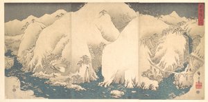 As montanhas de Kiso na neve