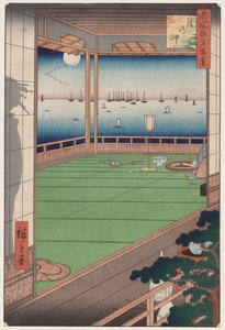 O Promontório da Observação da Lua, da obra «Cem Vistas de Locais Famosos em Edo» de Utagawa Hiroshige