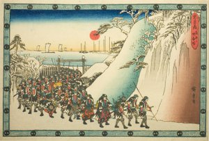 O Ataque Noturno, Parte 6: Oferecendo Incenso (Youchi roku, shoko ba), da série "A Vingança dos Retentores Leais (Chushingura)" de Utagawa Hiroshige