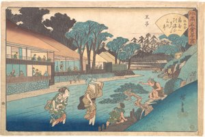 O Ōgiya em Ōji de Utagawa Hiroshige