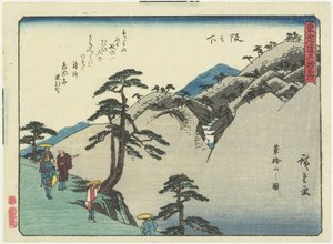 Vista da Montanha Fudesaka em Sakanoshita, 1837-1844