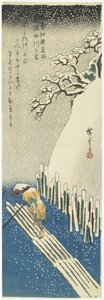 Inverno: Neve sobre o rio Sumida, c.1834