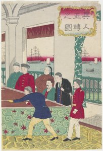 Estrangeiros no Billiard Game, finais do século XIX
