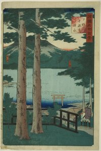O Lago em Chuzenji na província de Shimotsuke (Shimotsuke Chuzenji kosui), da série "Cem vistas famosas nas várias províncias (Shokoku meisho hyakkei)"