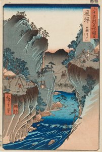 Gravura em xilogravura - Hida, Kagowatashi, nº 24, século XIX