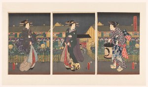 Irriga em plena floração
Zensei hana shobu no zu (título sobre o objecto) de Utagawa Kunisada (I)